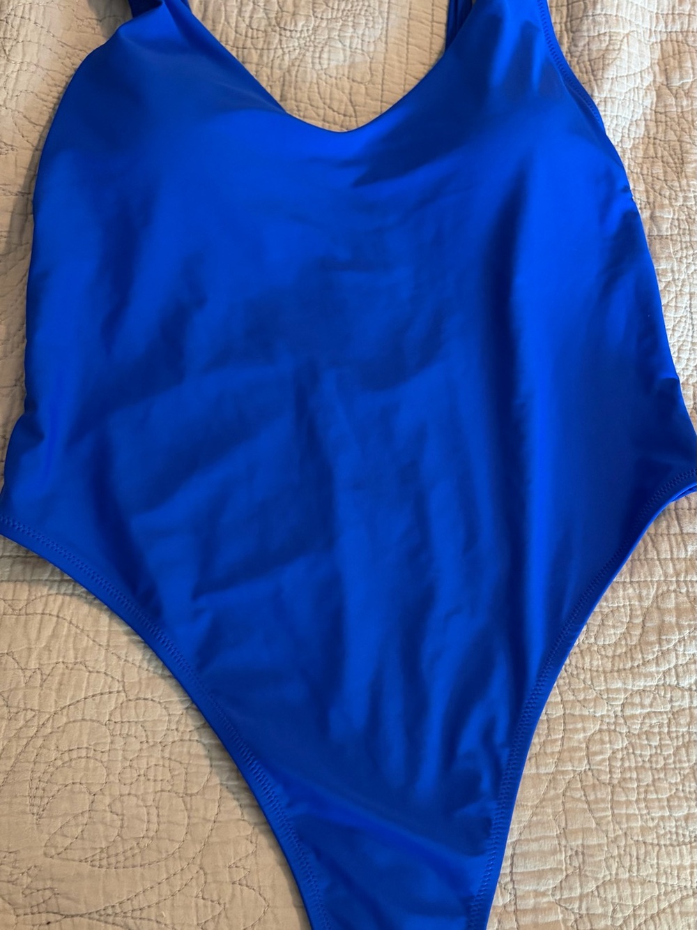 Ocean Blues Women's Thong One Piece Swimsuit High Cut Adjustable size XL NWT